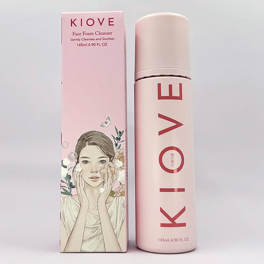 KIOVE- Gentle Foaming Facial Cleanser with Coconut Oil, Rose Water & Chlorella – Hydrating for All Skin Type, K-Beauty